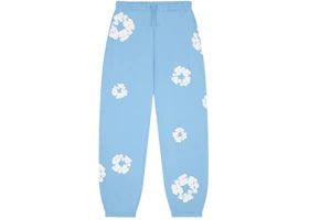 Denim Tears Cotton Wreath Sweatpants Light Blue - authentic Denim Tears apparel