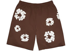 Denim Tears Cotton Wreath Sweatshorts Dark Brown - vue 360