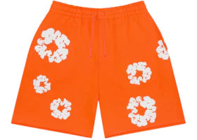 Denim Tears Cotton Wreath Sweatshorts Orange - vue 360