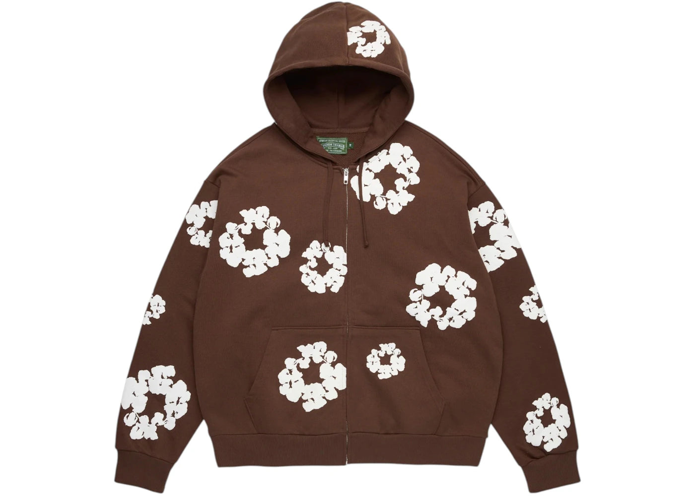 Denim Tears Cotton Wreath Zip Hoodie Dark Brown - vue secondaire A