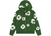 Denim Tears Cotton Wreath Zip Hoodie Green