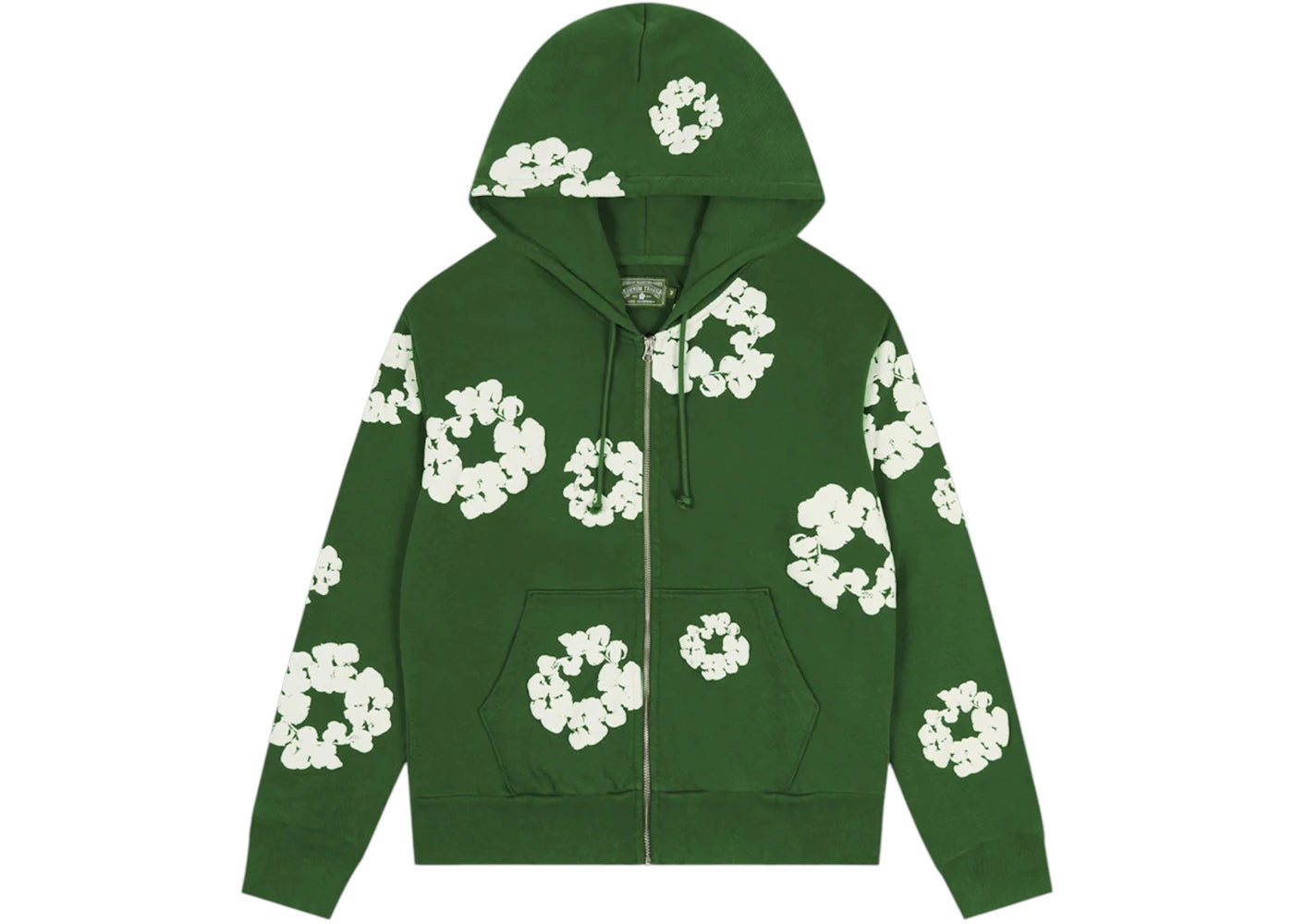 Denim Tears Cotton Wreath Zip Hoodie Green - vue secondaire A