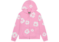 Denim Tears Cotton Wreath Zip Hoodie Pink