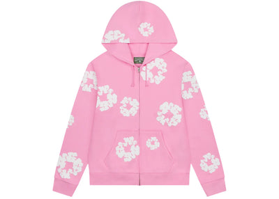 Denim Tears Cotton Wreath Zip Hoodie Pink