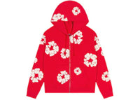 Denim Tears Cotton Wreath Zip Hoodie Red