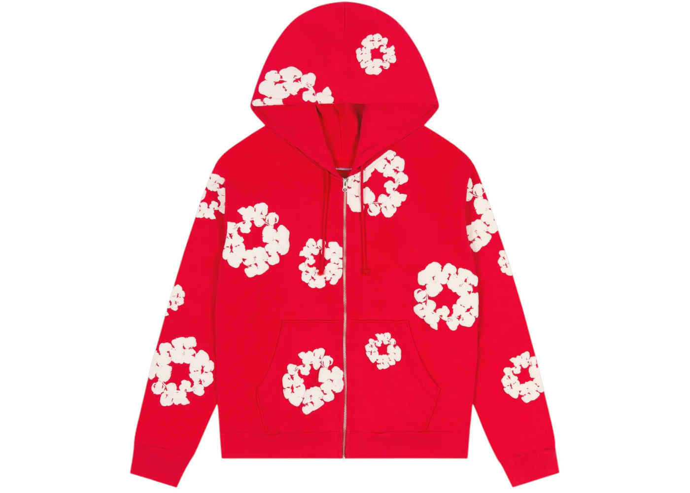 Denim Tears Cotton Wreath Zip Hoodie Red - vue secondaire A