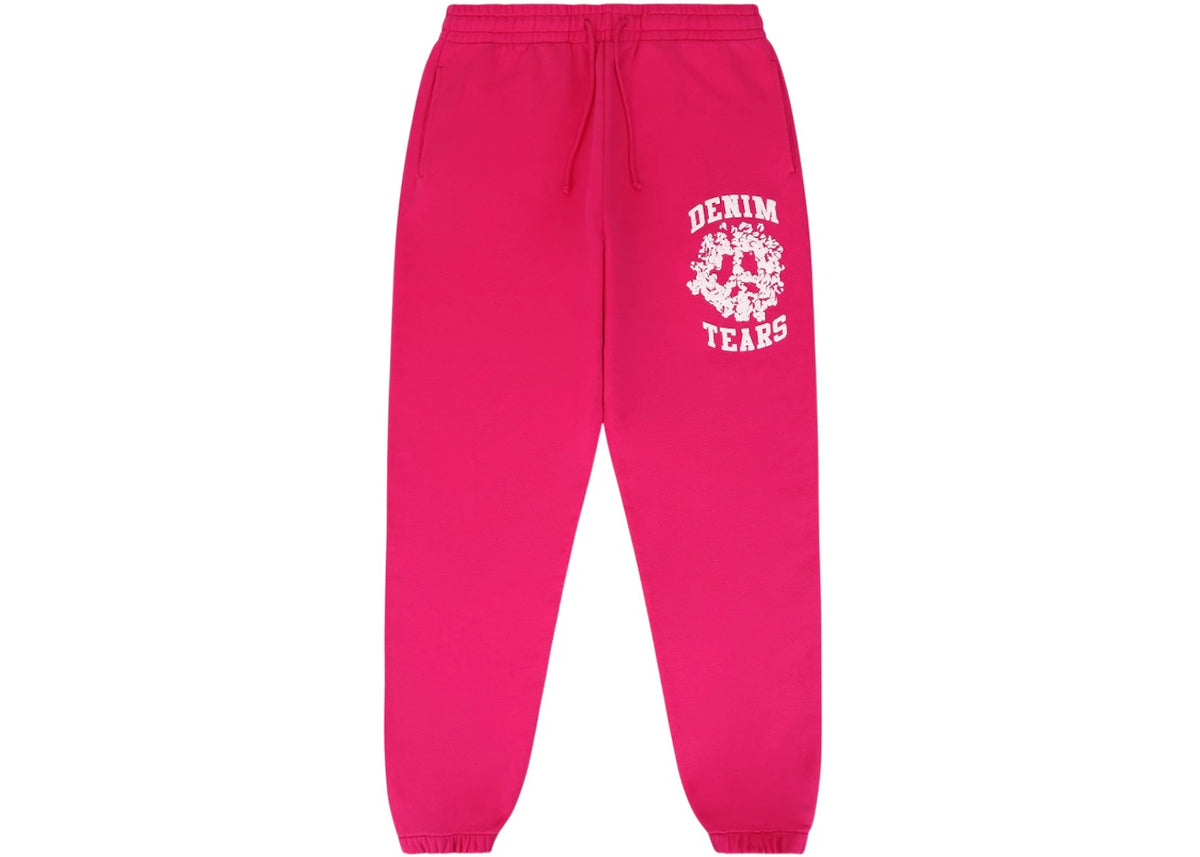 Denim Tears Denim University Sweatpants Pink/White - vue 360