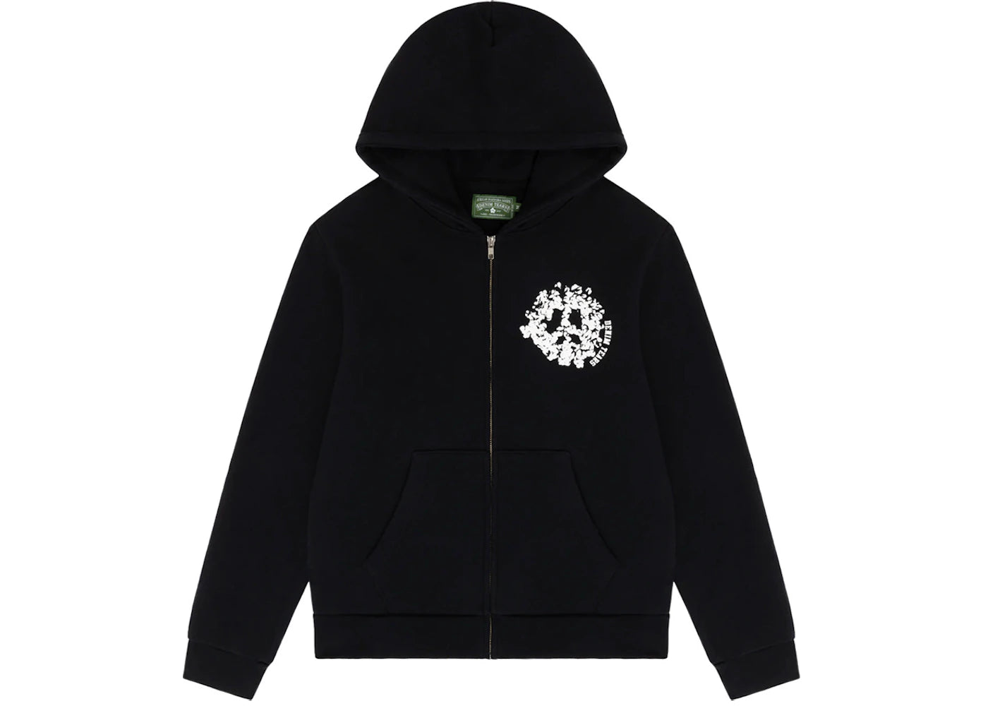 Denim Tears Denim University Zip Hoodie Black/White - vue 360