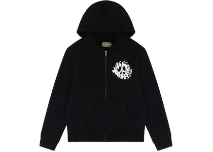 Denim Tears Denim University Zip Hoodie Black/White - authentic Denim Tears apparel