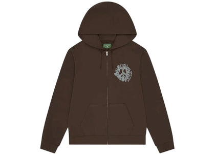 Denim Tears Denim University Zip Hoodie Brown - authentic Denim Tears apparel