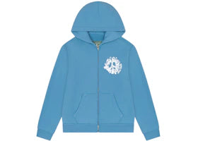 Denim Tears Denim University Zip Hoodie Light Blue - vue 360