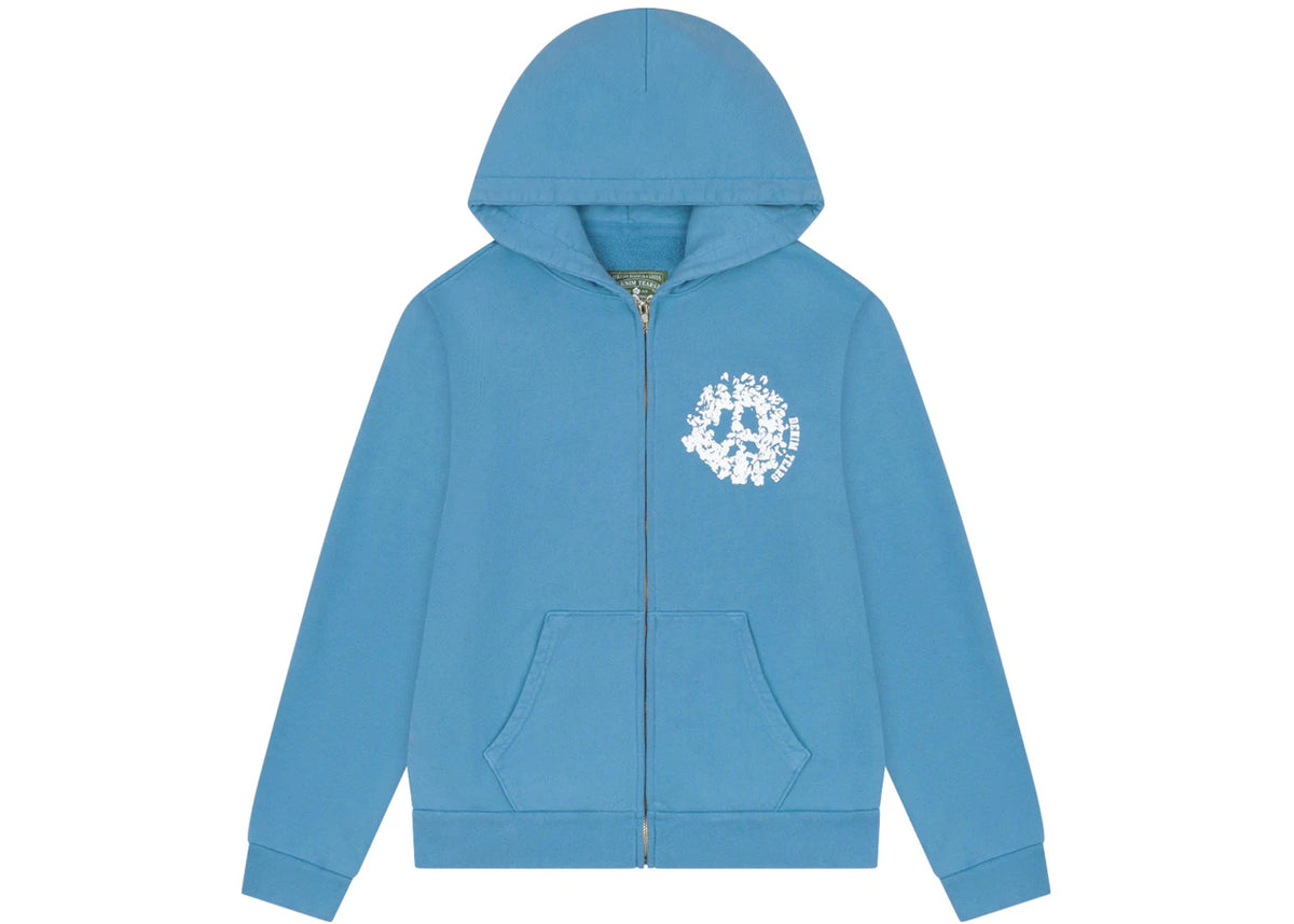 Denim Tears Denim University Zip Hoodie Light Blue - vue secondaire A