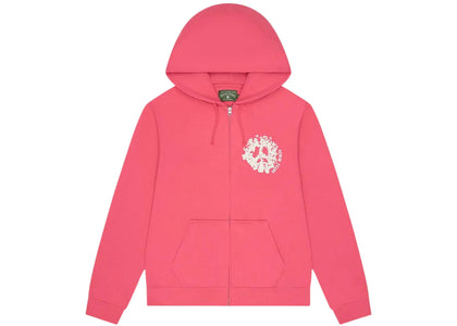 Denim Tears Denim University Zip Hoodie Pink - apparel view 2