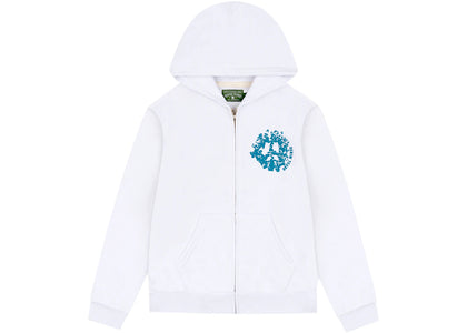 Denim Tears Denim University Zip Hoodie White - apparel view 2