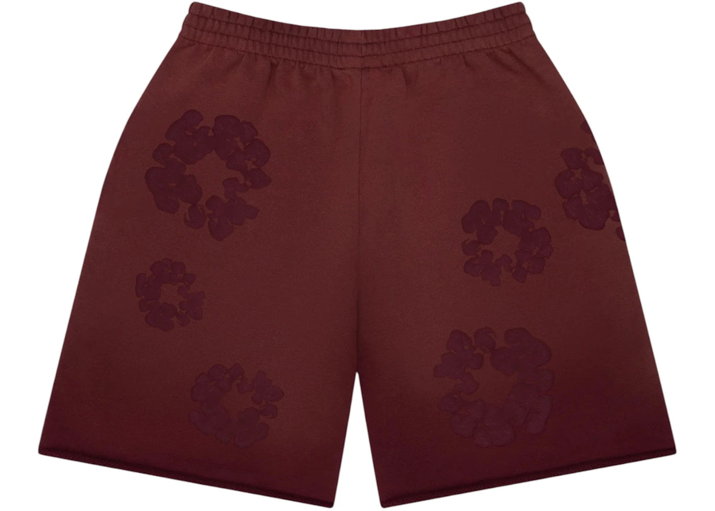 Denim Tears Faded Mono Cotton Wreath Sweatshorts Beet Root - vue secondaire B