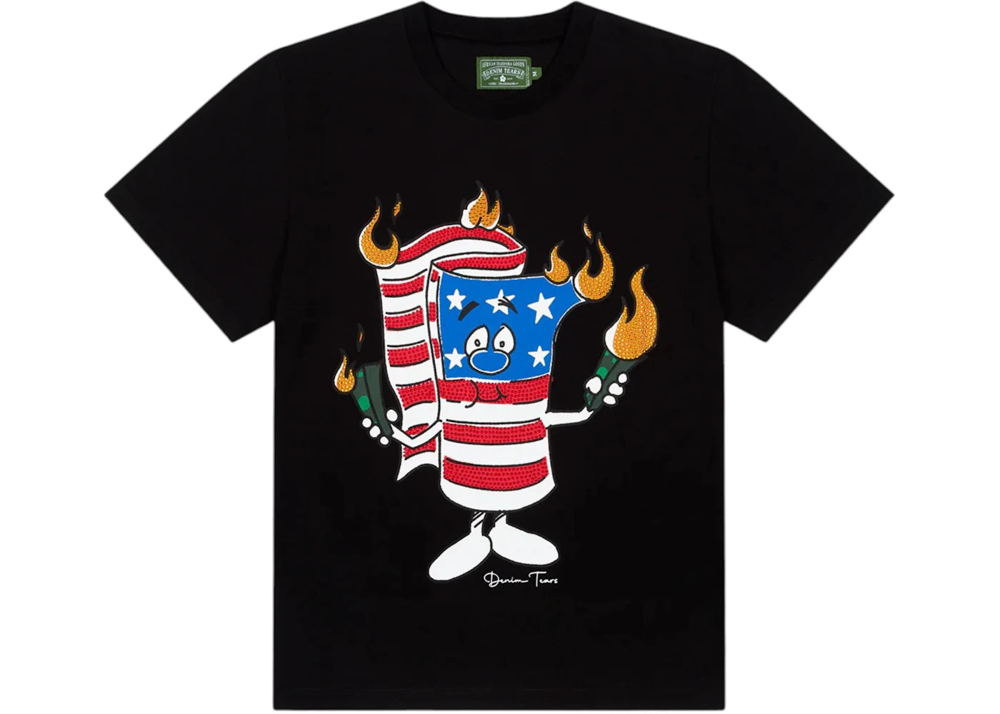 Denim Tears Firecracker Tee Black - vue secondaire A