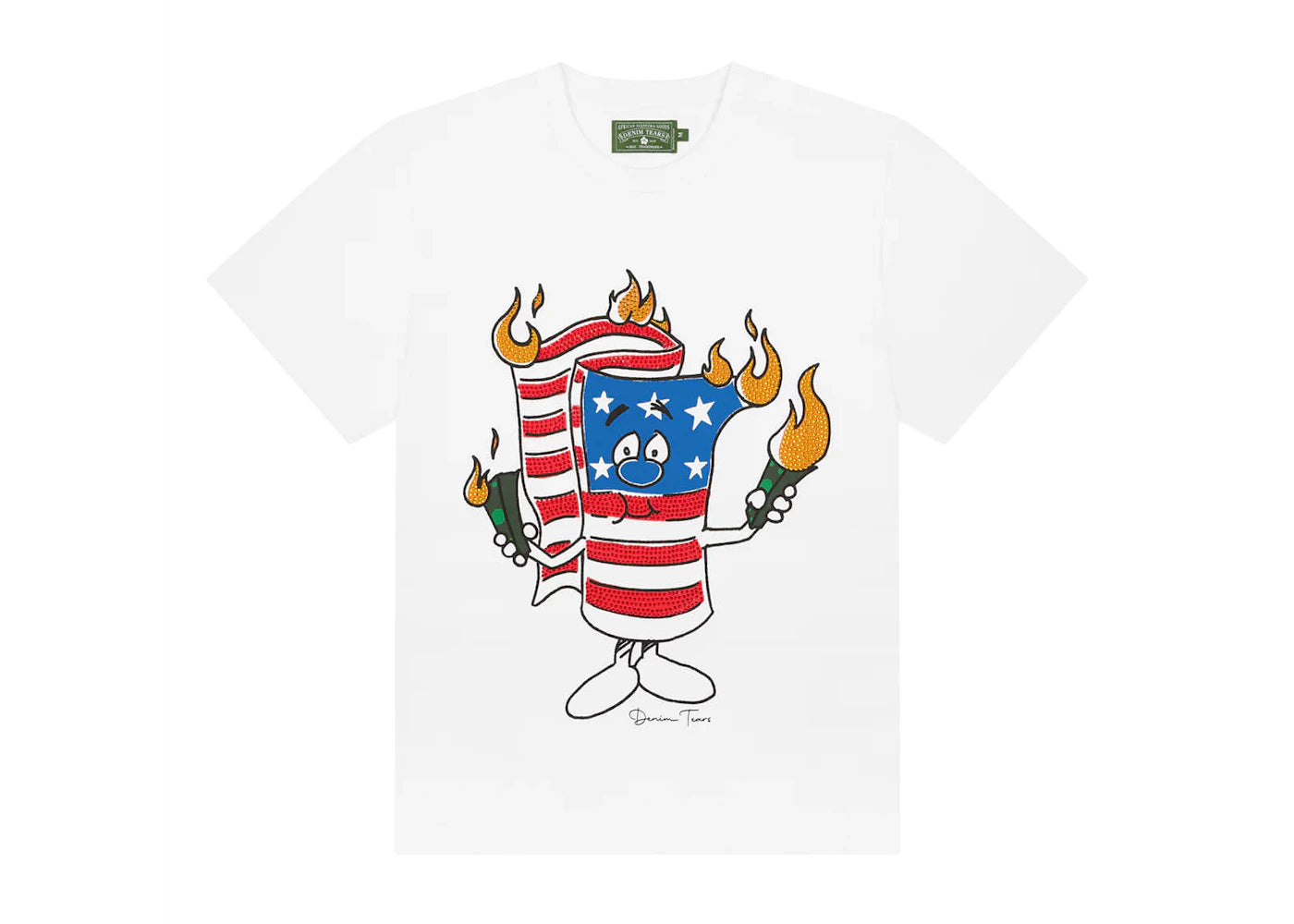 Denim Tears Firecracker Tee White - vue secondaire A
