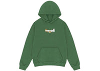 Denim Tears Floral Embroidered Logo Hoodie Green