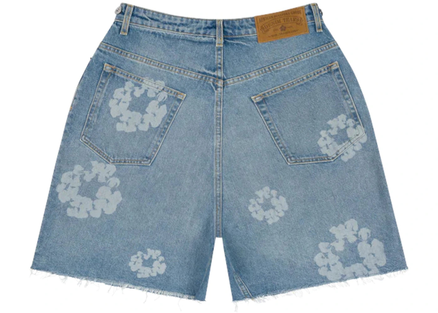 Denim Tears Laser Wreath Denim Short Blue - vue secondaire A