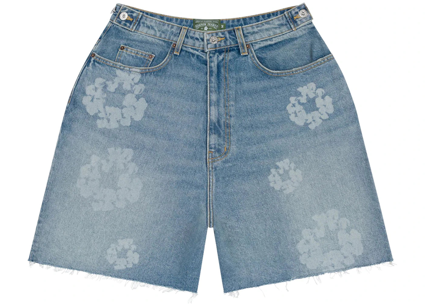 Denim Tears Laser Wreath Denim Short Blue - vue 360