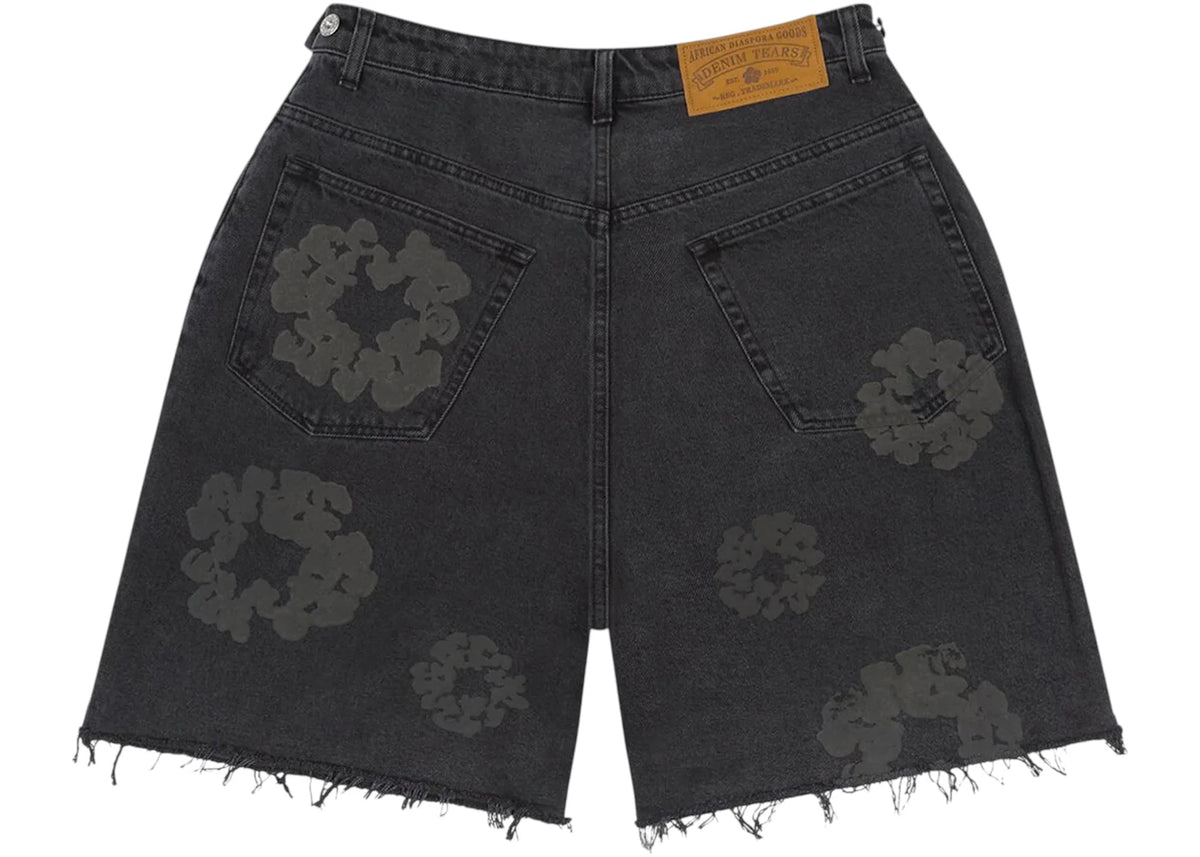 Denim Tears Mono Cotton Wreath Denim Shorts Black - vue secondaire B