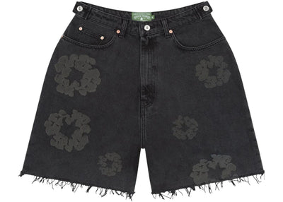 Denim Tears Mono Cotton Wreath Denim Shorts Black