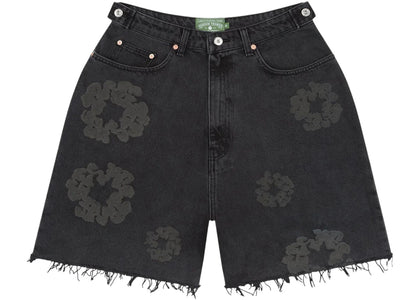 Denim Tears Mono Cotton Wreath Denim Shorts Black - apparel view 2