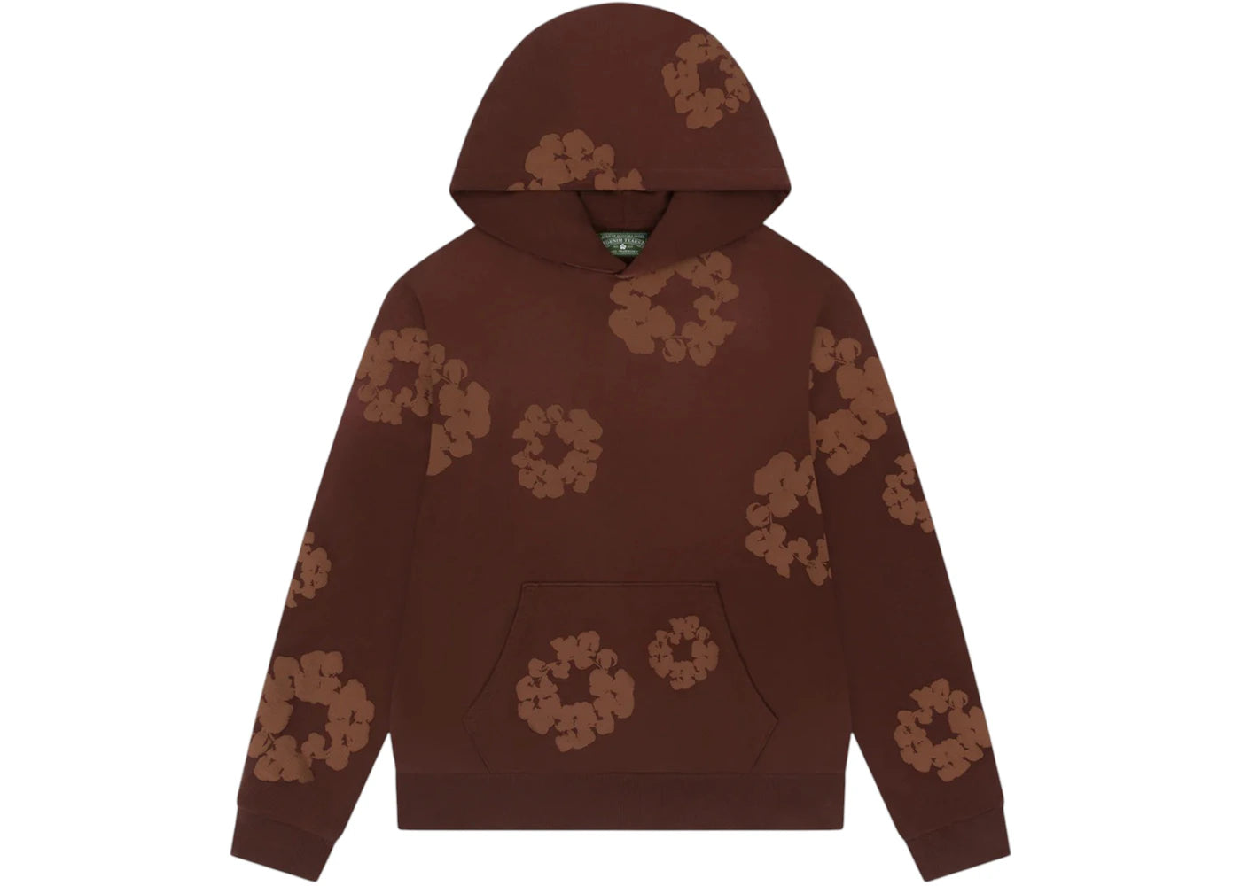 Denim Tears Mono Cotton Wreath Hoodie Brown - vue 360