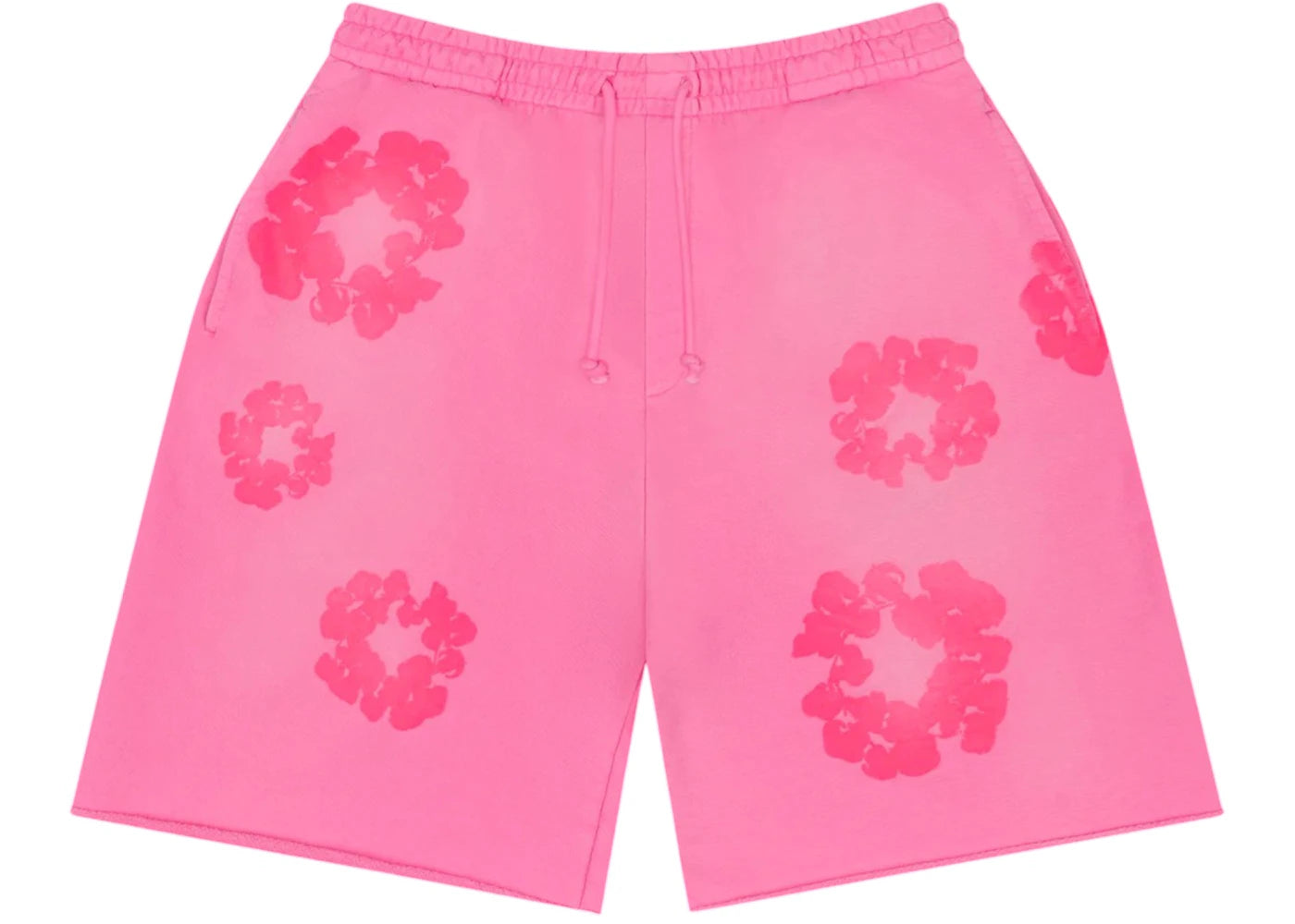 Denim Tears Mono Cotton Wreath Sweat Shorts Pink - vue 360