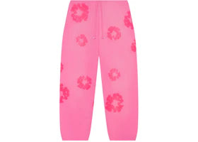 Denim Tears Mono Cotton Wreath Sweatpants Pink - vue 360