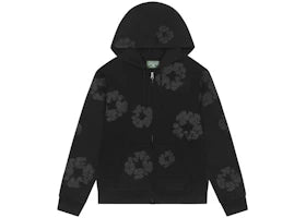 Denim Tears Mono Cotton Wreath Zip Hoodie Black