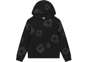 Denim Tears Mono Wreath Hoodie Black - vue 360