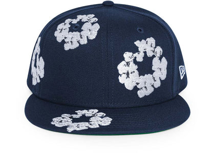 Denim Tears New Era Cotton Wreath 59/50 Cap Navy - product view 2