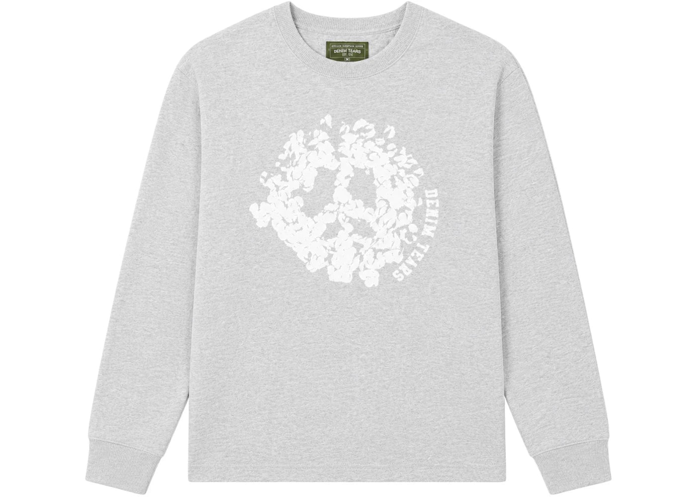 Denim Tears Peace Wreath Crewneck Grey/White - vue secondaire A