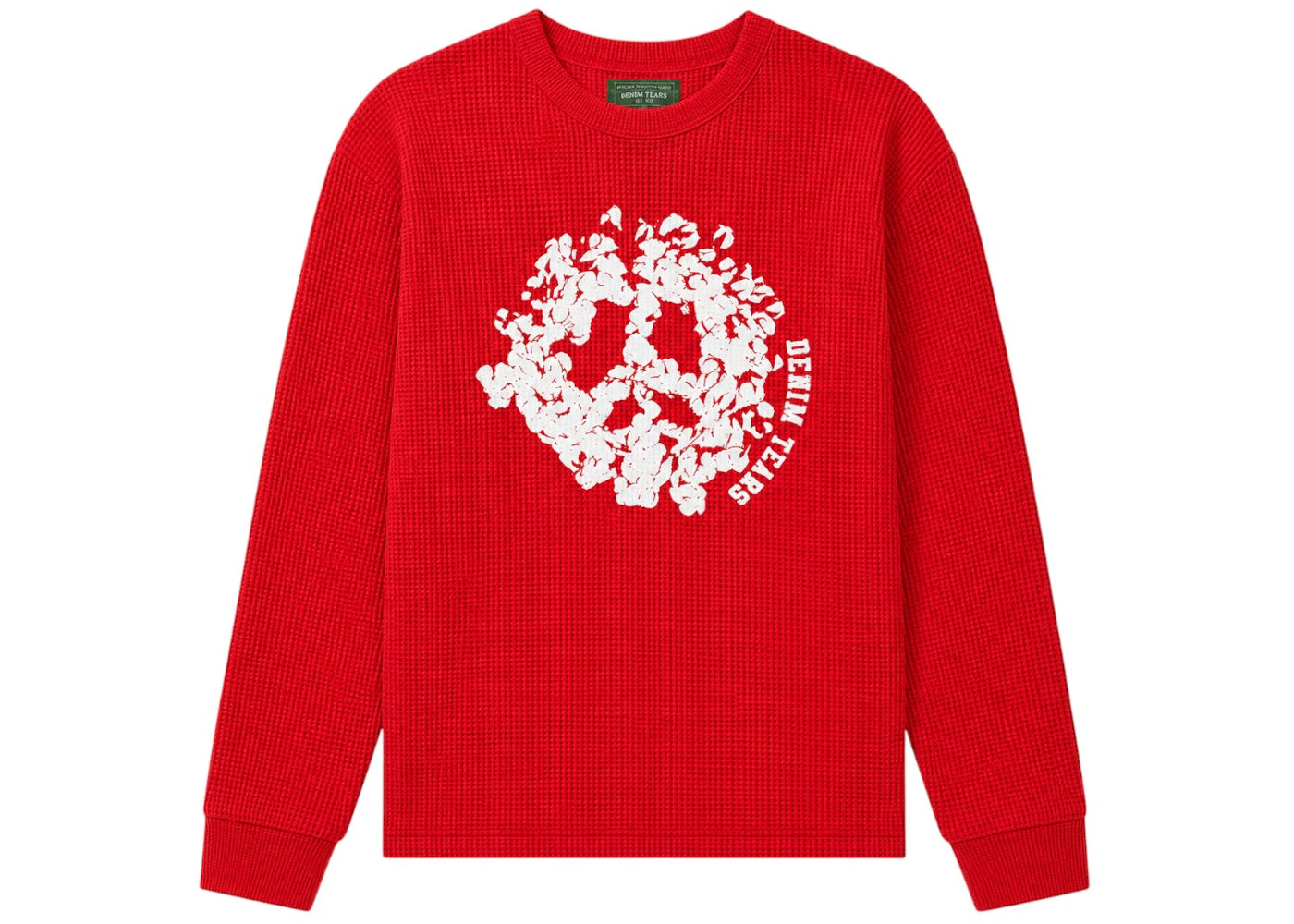 Denim Tears Peace Wreath Thermal Red/White - vue secondaire A