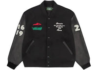 Denim Tears Peace Wreath Varsity Jacket Black