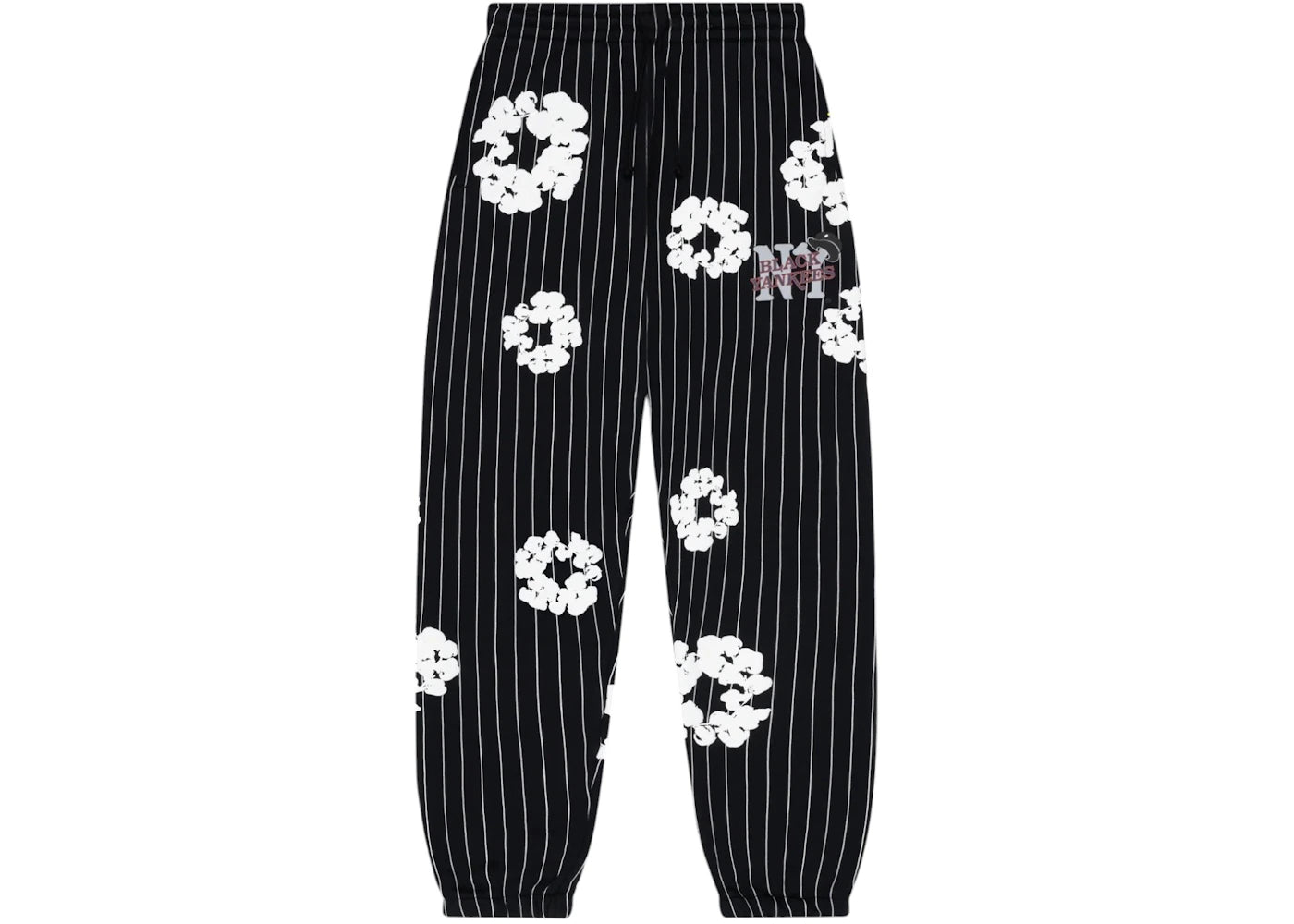 Denim Tears Pinstripe Wreath Sweatpant Black - vue secondaire A