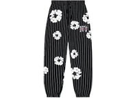 Denim Tears Pinstripe Wreath Sweatpant Black