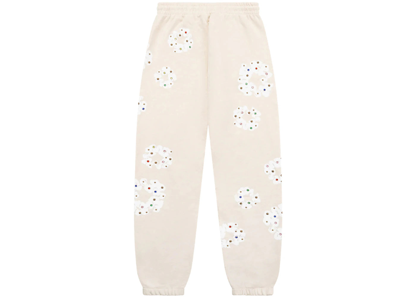 Denim Tears Rhinestone Cotton Wreath Sweatpants Oatmeal - vue secondaire B