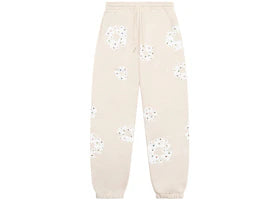Denim Tears Rhinestone Cotton Wreath Sweatpants Oatmeal