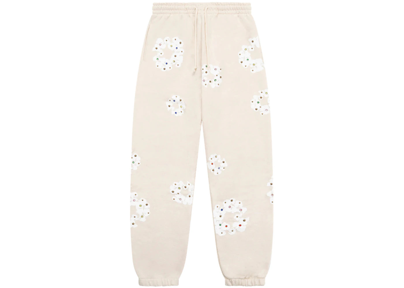 Denim Tears Rhinestone Cotton Wreath Sweatpants Oatmeal - vue secondaire A