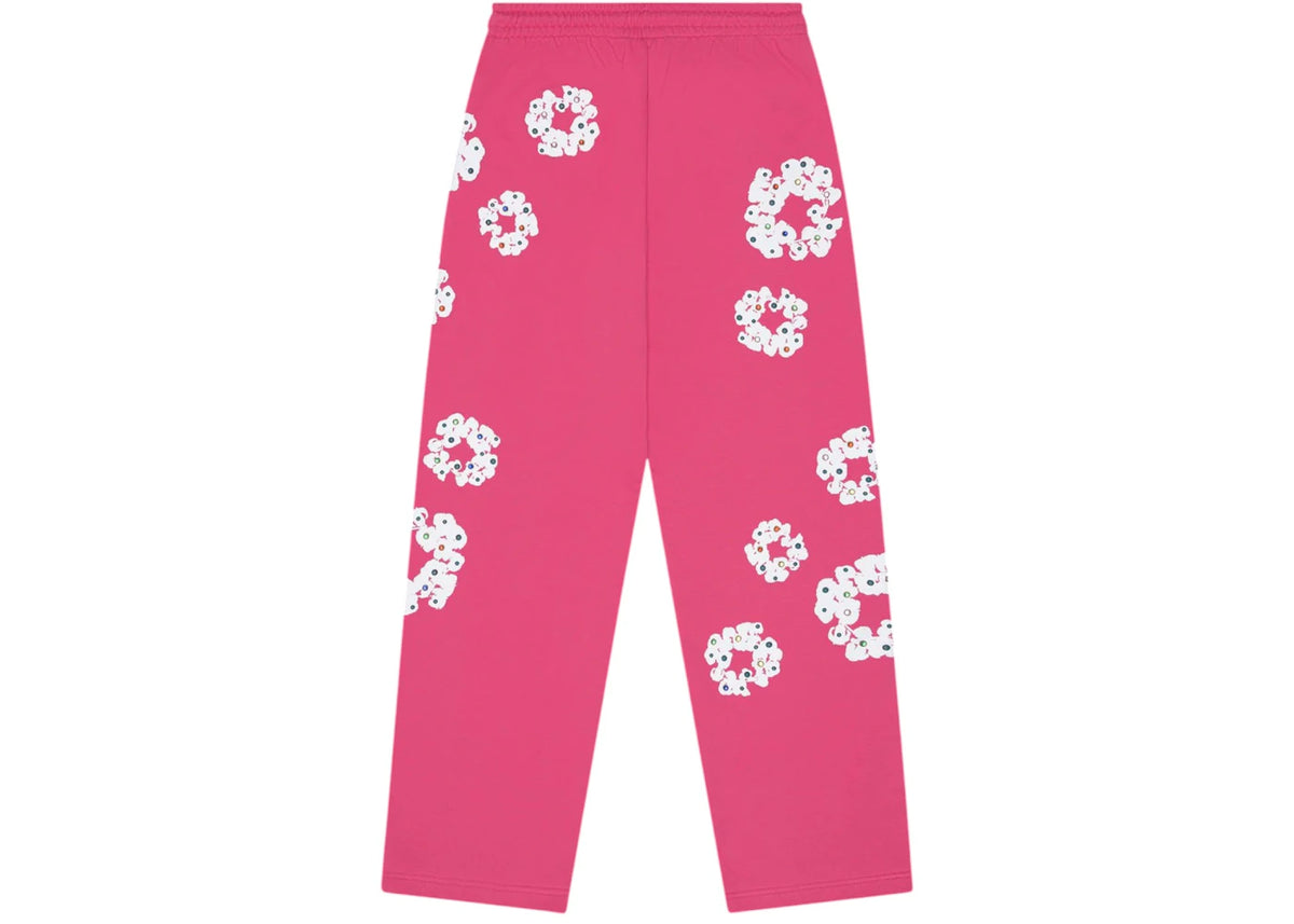 Denim Tears Rhinestone Cotton Wreath Sweatpants Pink - vue secondaire B