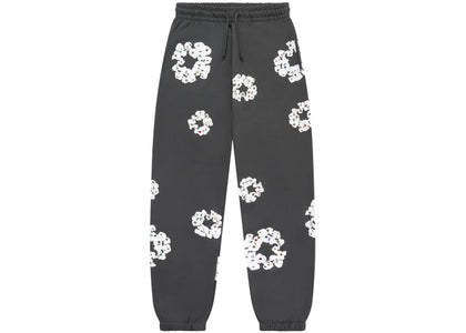 Denim Tears Rhinestone Cotton Wreath Sweatpants Vintage Black - authentic Denim Tears apparel