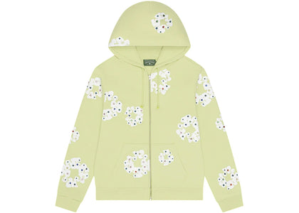 Denim Tears Rhinestone Cotton Wreath Zip Hoodie Mint - apparel view 2