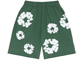 Denim Tears The Cotton Wreath Shorts Green - vue 360