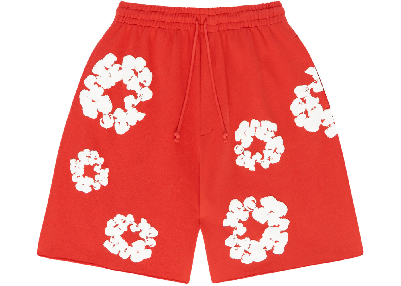 Denim Tears The Cotton Wreath Shorts Red - vue 360