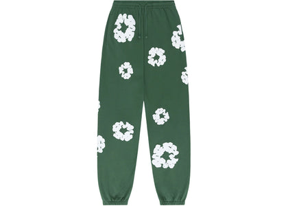 Denim Tears The Cotton Wreath Sweatpants Green - authentic Denim Tears apparel