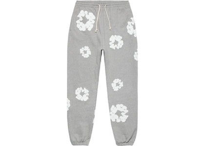 Denim Tears The Cotton Wreath Sweatpants Grey - authentic Denim Tears apparel