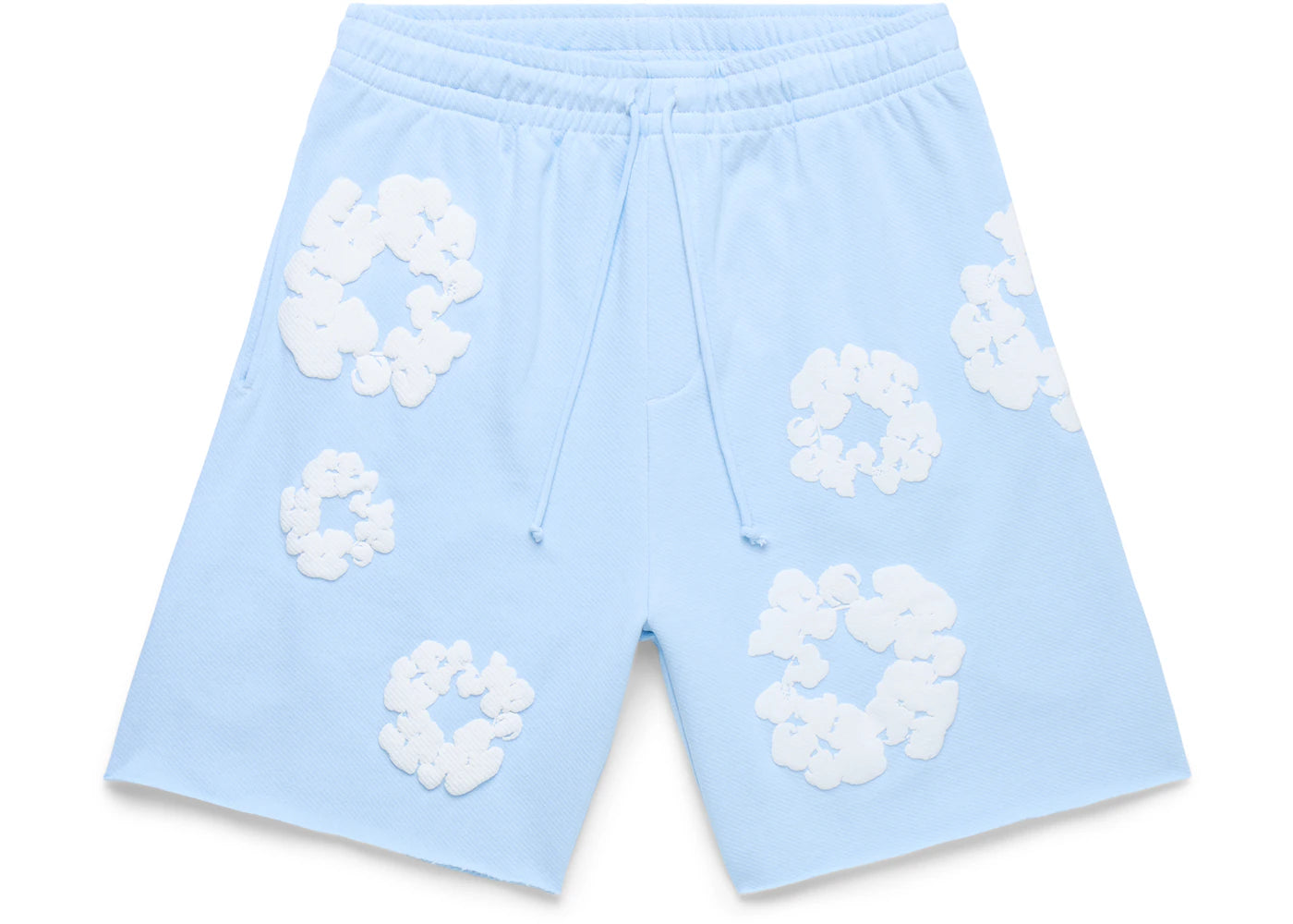 Denim Tears The Cotton Wreath Sweatshorts Powder Blue - vue 360