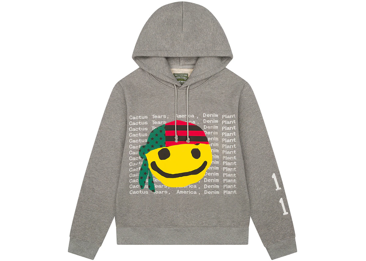 Denim Tears x CPFM Cactus Tears Hoodie Grey - vue 360